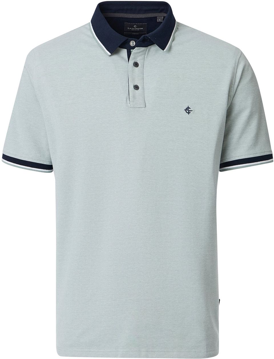 Polo Piqué Contrast Ljusgrön Grön Storlek