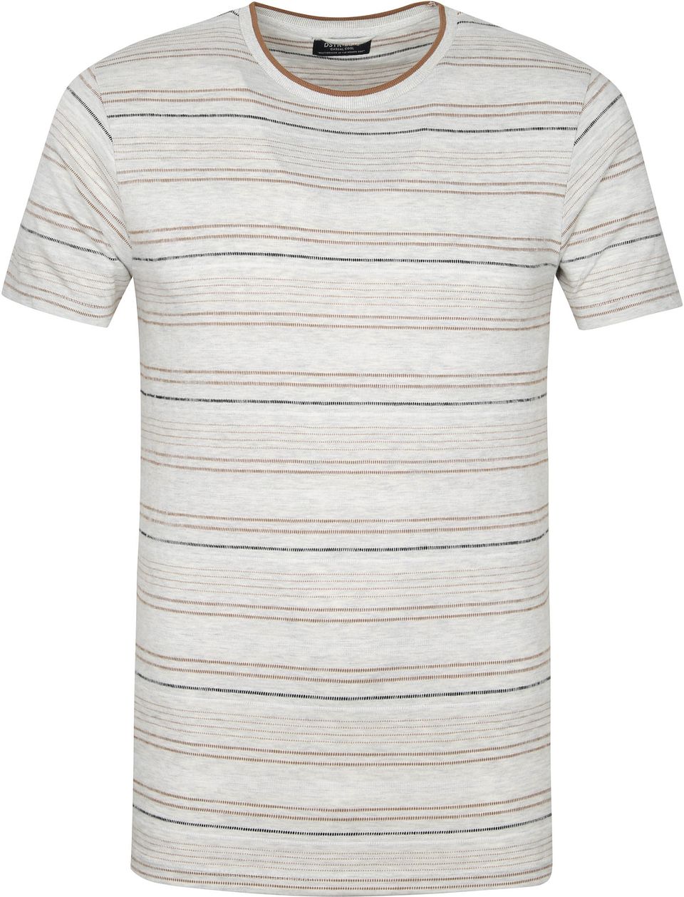 T-shirt Rand Light Grey Grå Brun Storlek