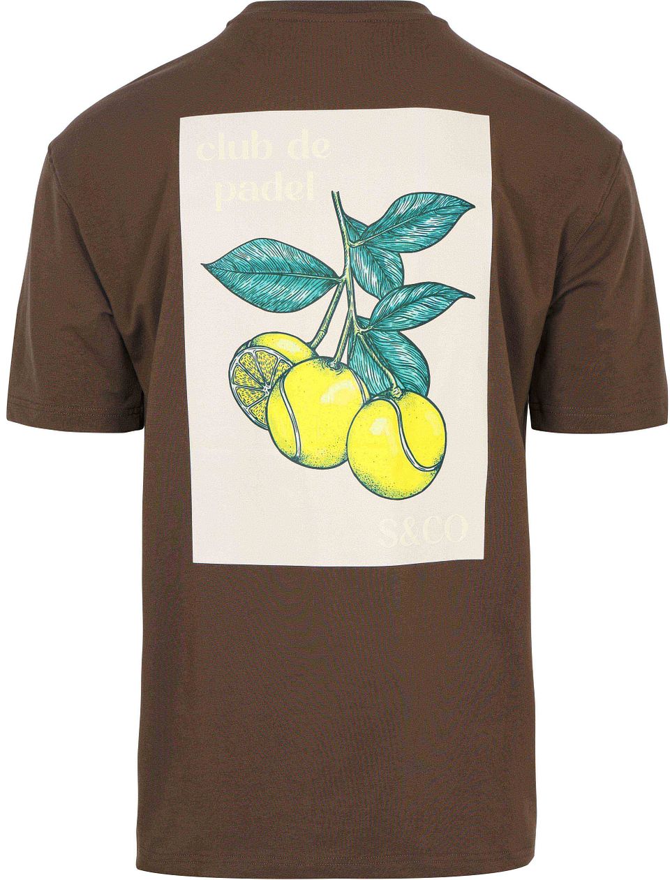 T-shirt Backprint Brun Storlek
