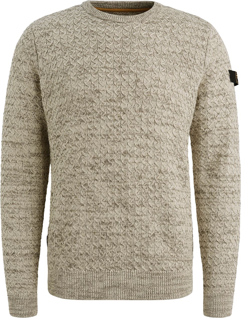 Mouliné Structure Tröja Greige Grå Beige