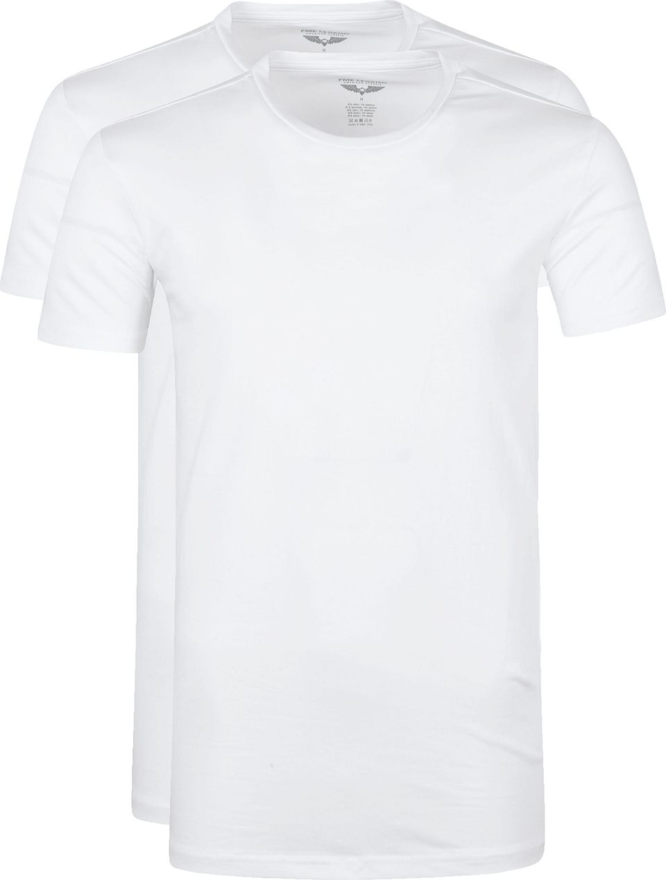 Basic T-shirt 2-Pack Rundhalsad Vit Storlek