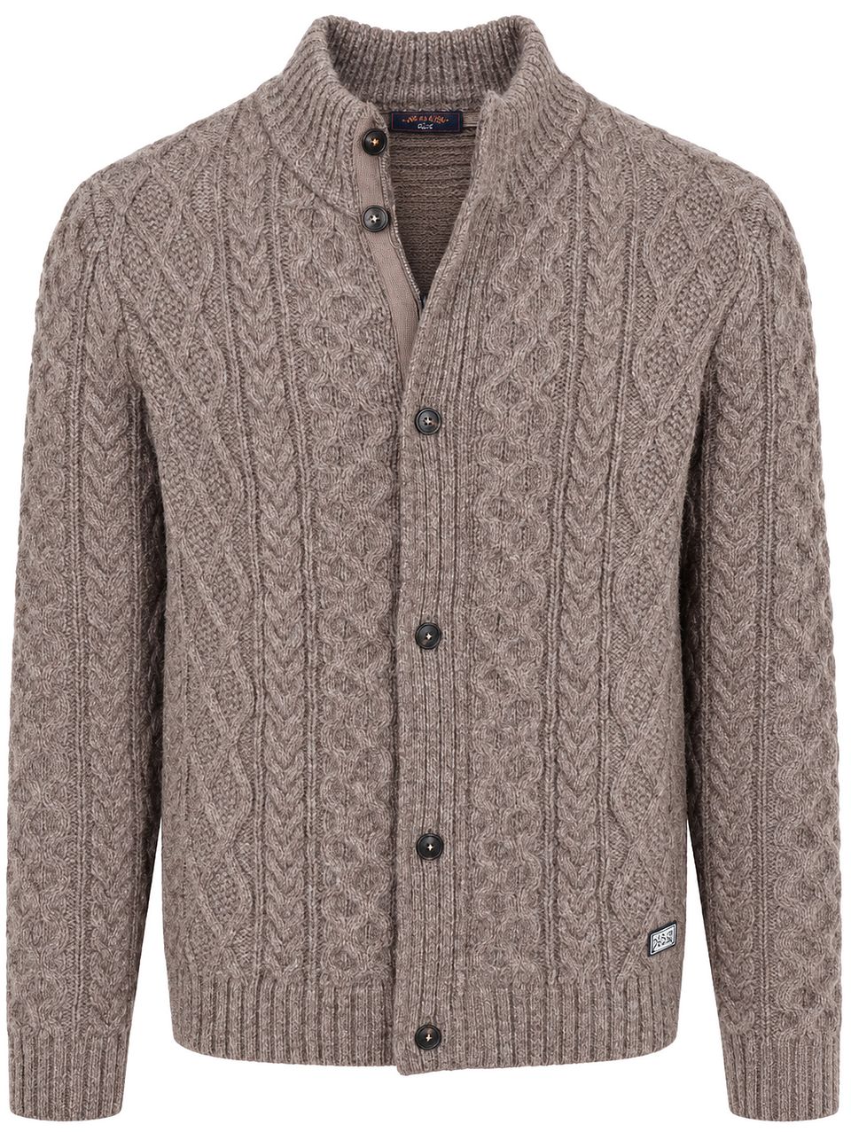 NZA Pullover Cable Wool Brun Taupe