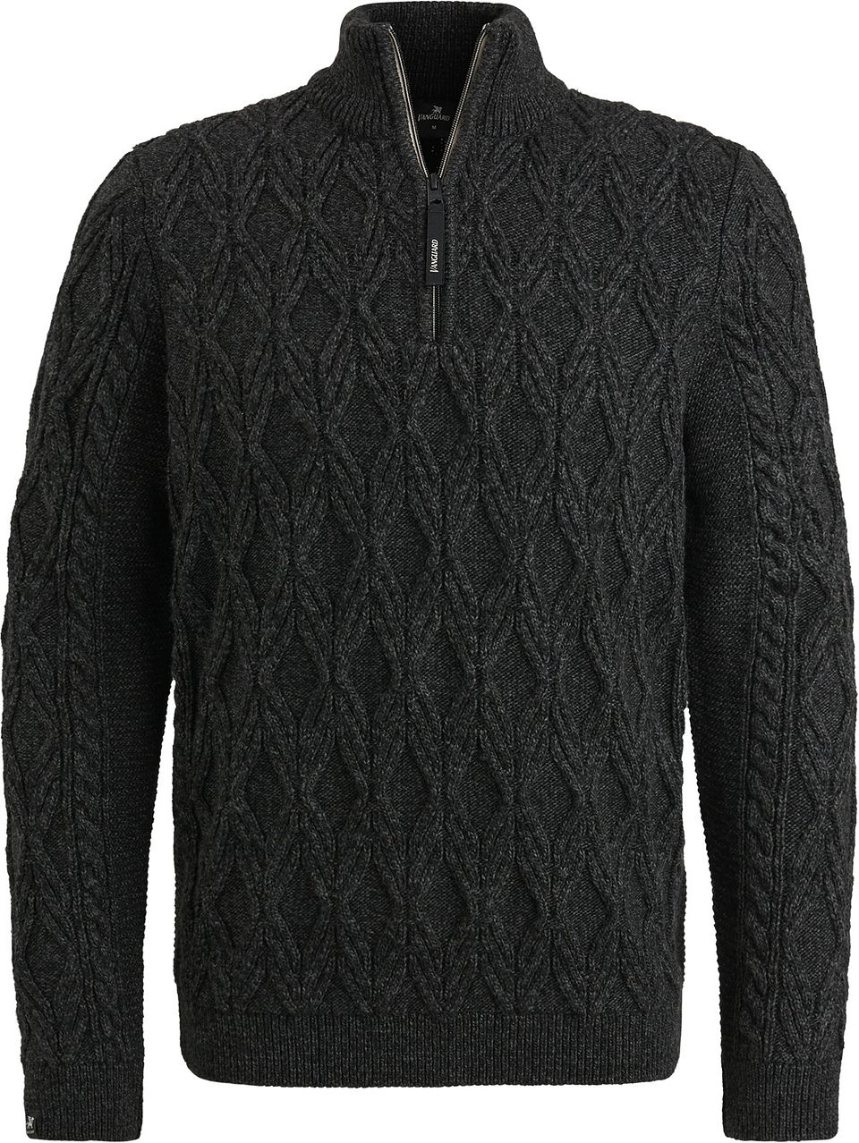Tröja Half Zip Heavy Knit Svart Storlek