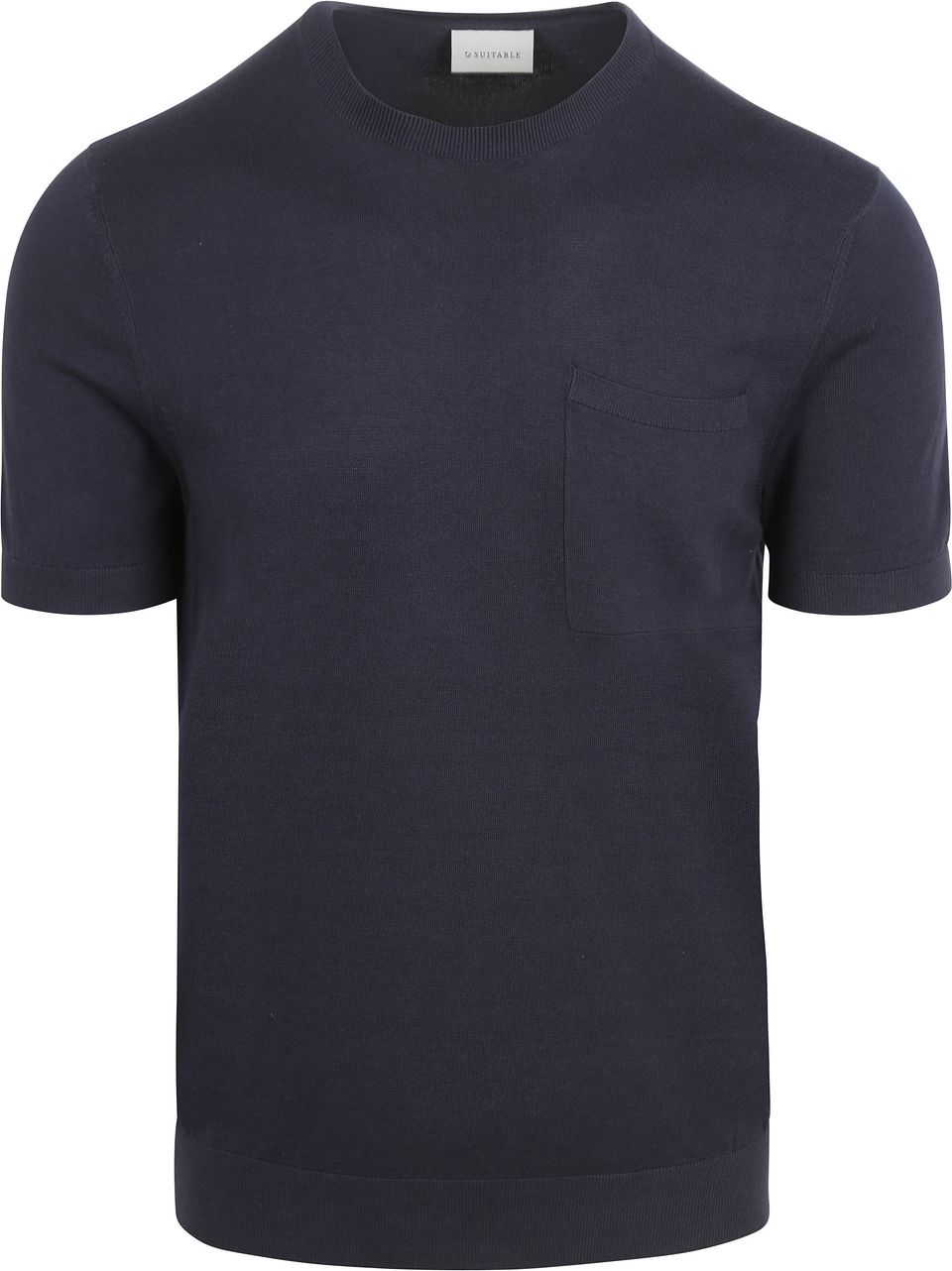 Stickad T-shirt Ficka Kompakt