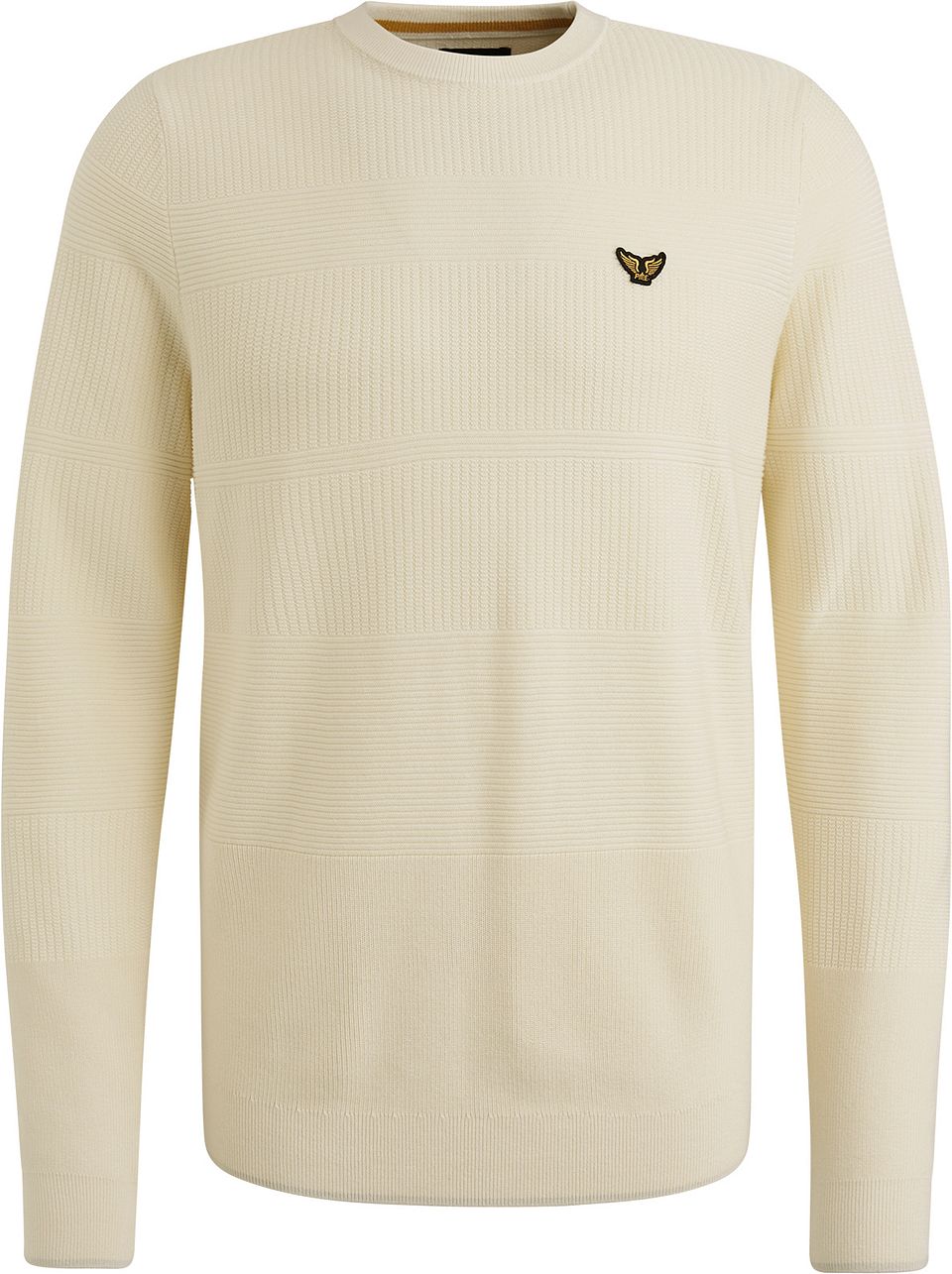 Structure Pullover Melange Ecru Off-White Vit Storlek