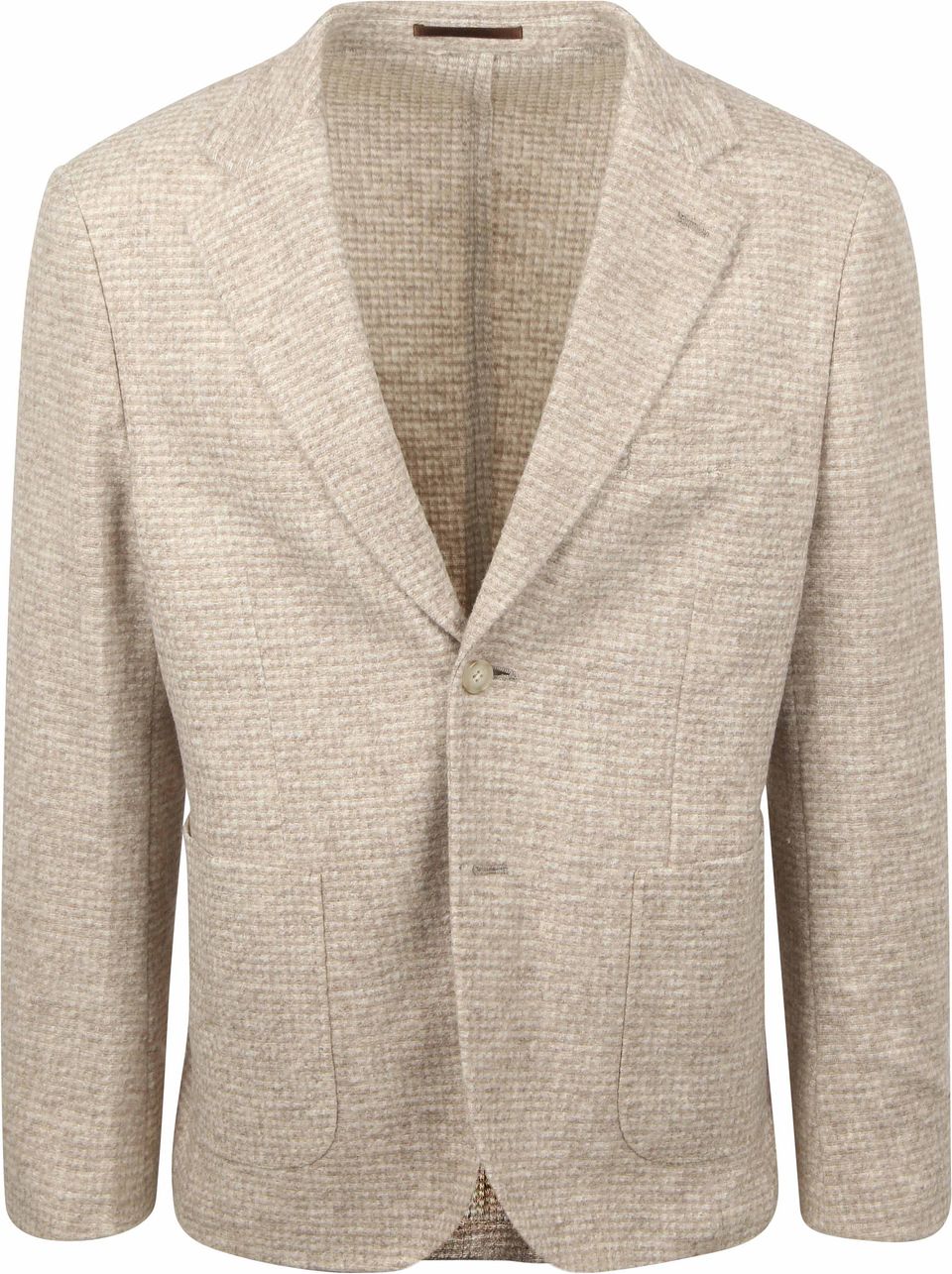stickad kavaj i beige Beige Storlek
