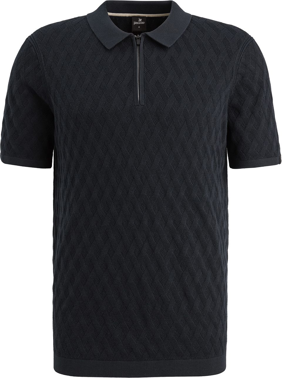 Stickad Half-Zip Marinblå Blå Mörkblå Storlek