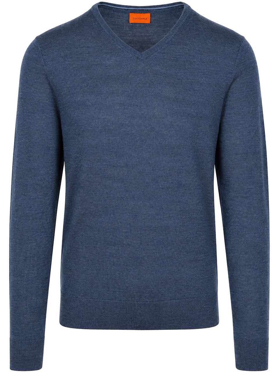 Merino Tröja V-Ringad Denim