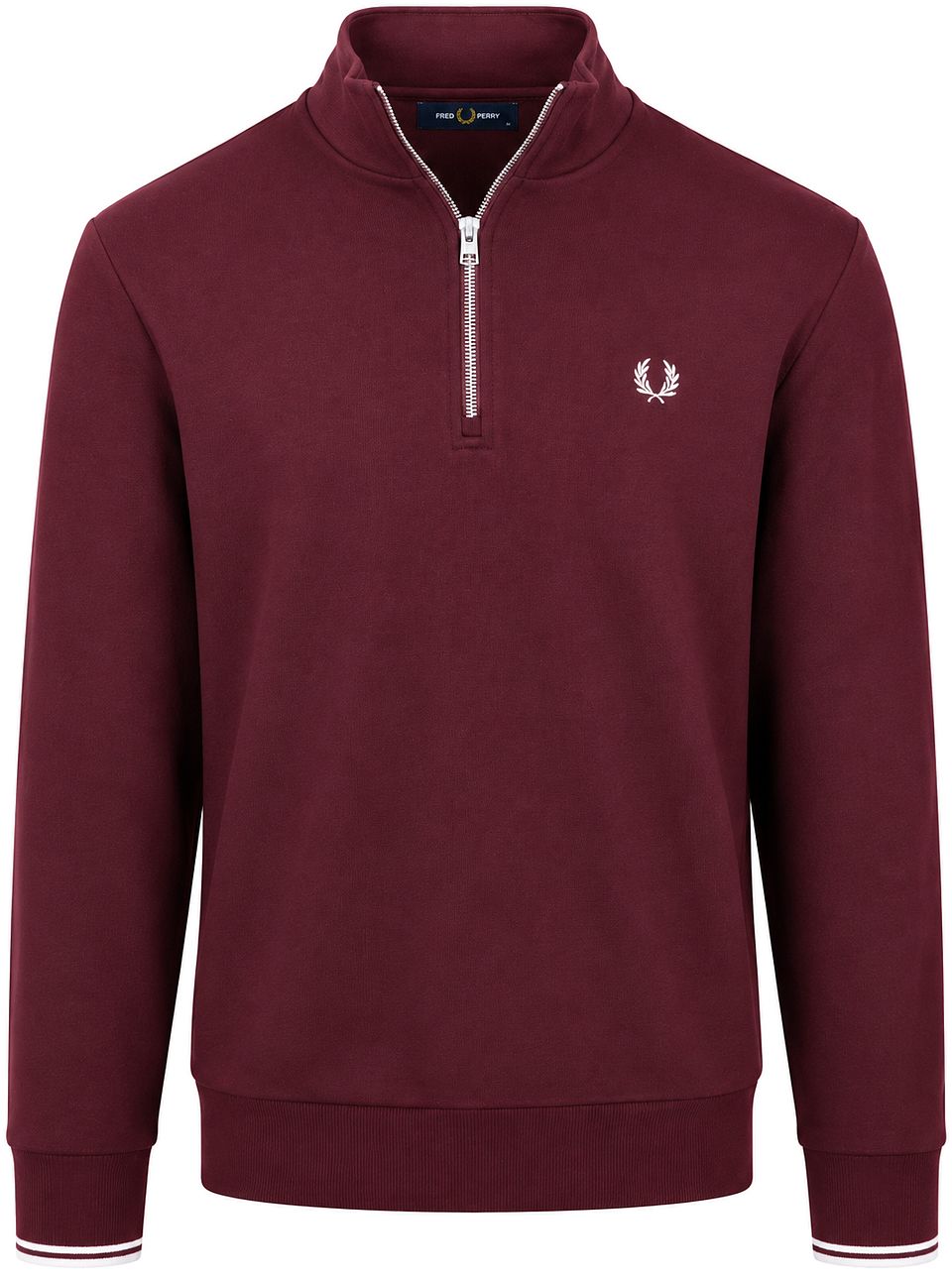 Half Zip Tröja Burgundy Bourgogne Röd Storlek