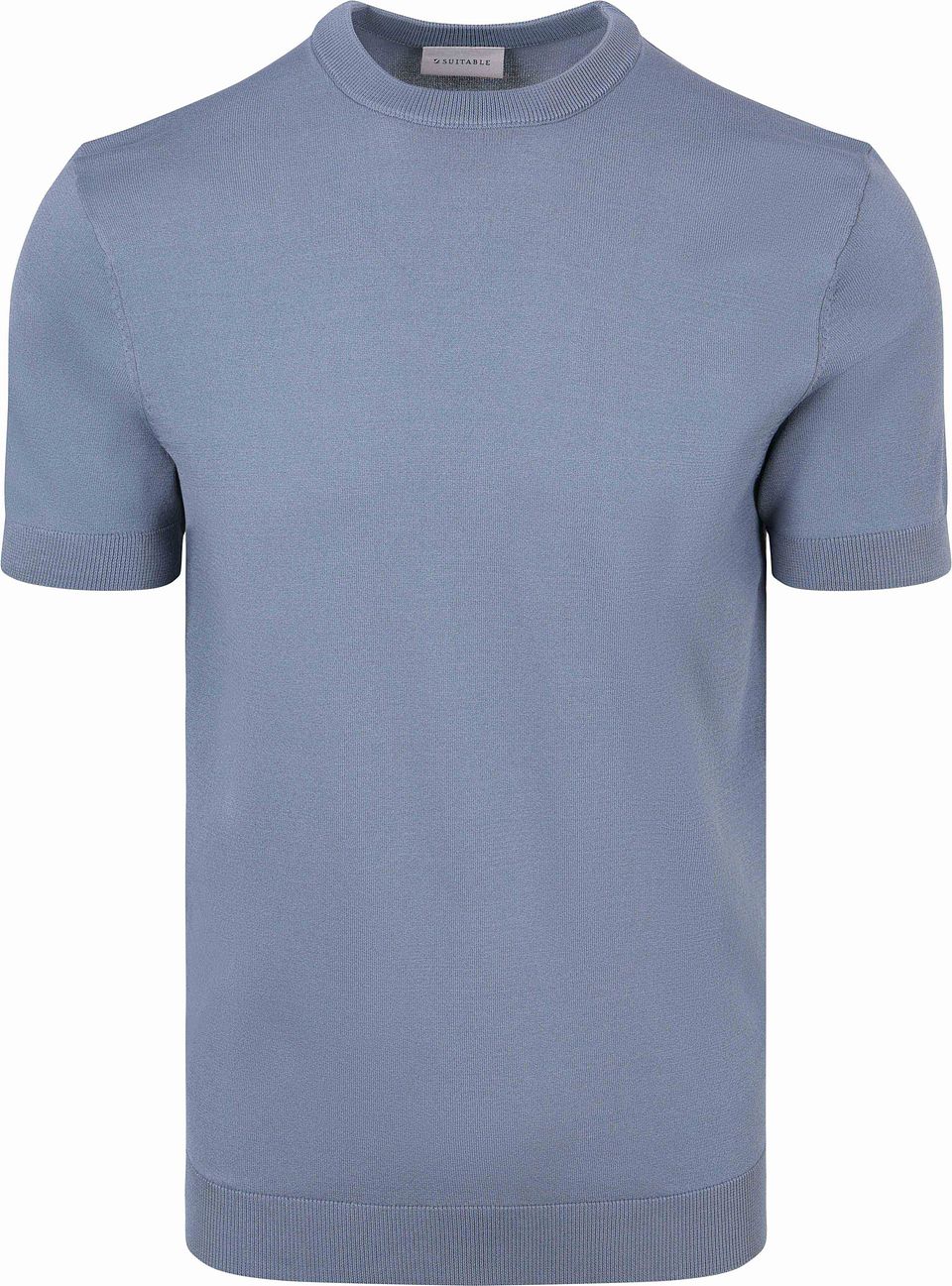 Silver Wake Stickad T-shirt Stålblå