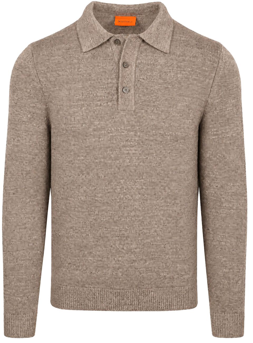 Button Longue Melange Piké Beige Storlek