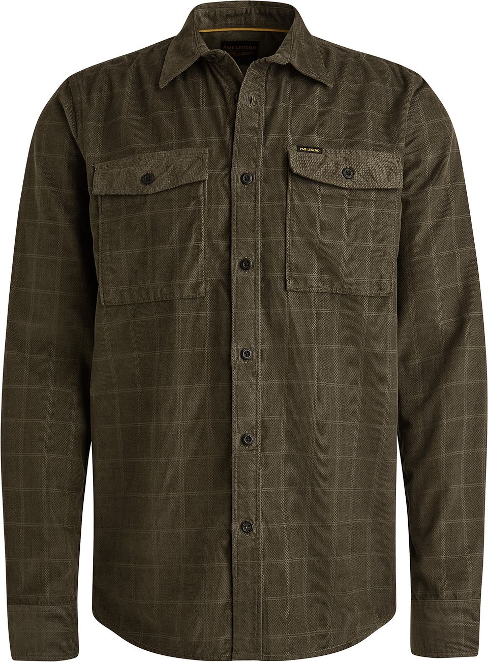 Overshirt Fine Corduroy Beluga Grön Mörkgrön Storlek
