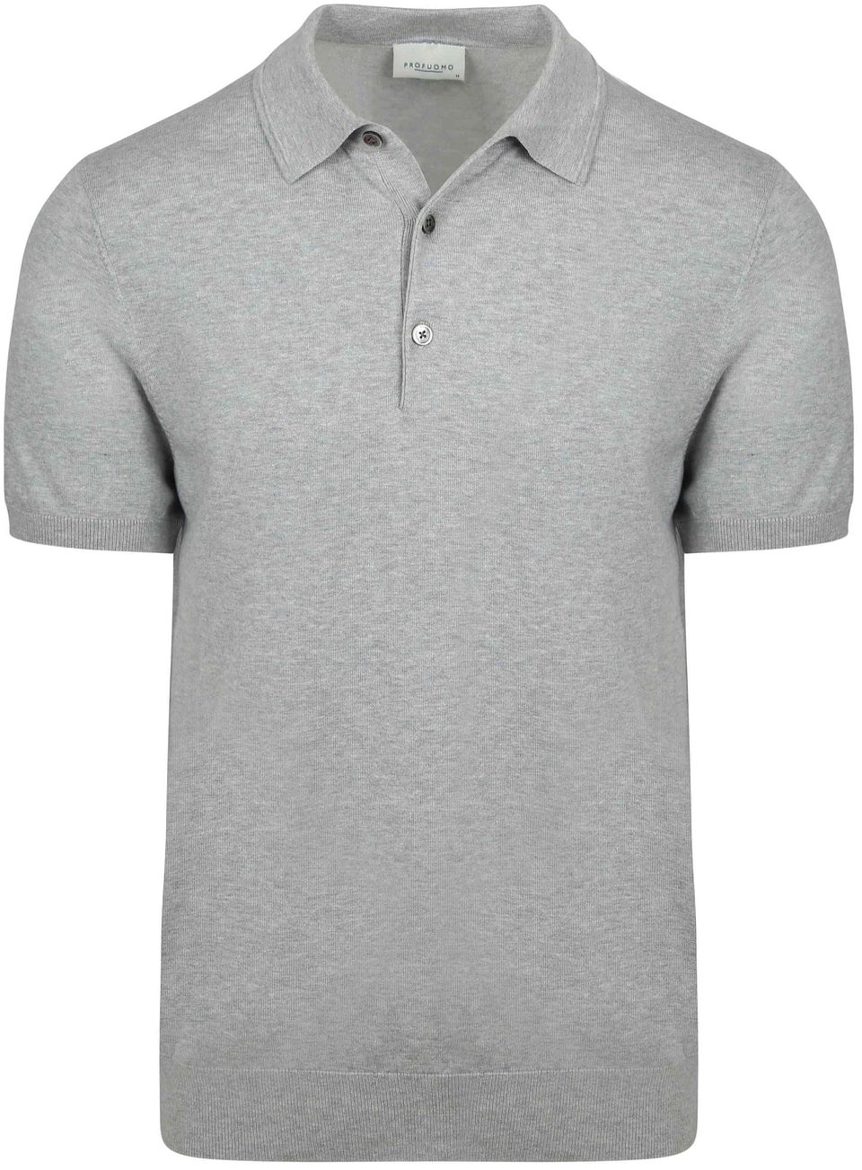 Stickad Polo Grå Storlek