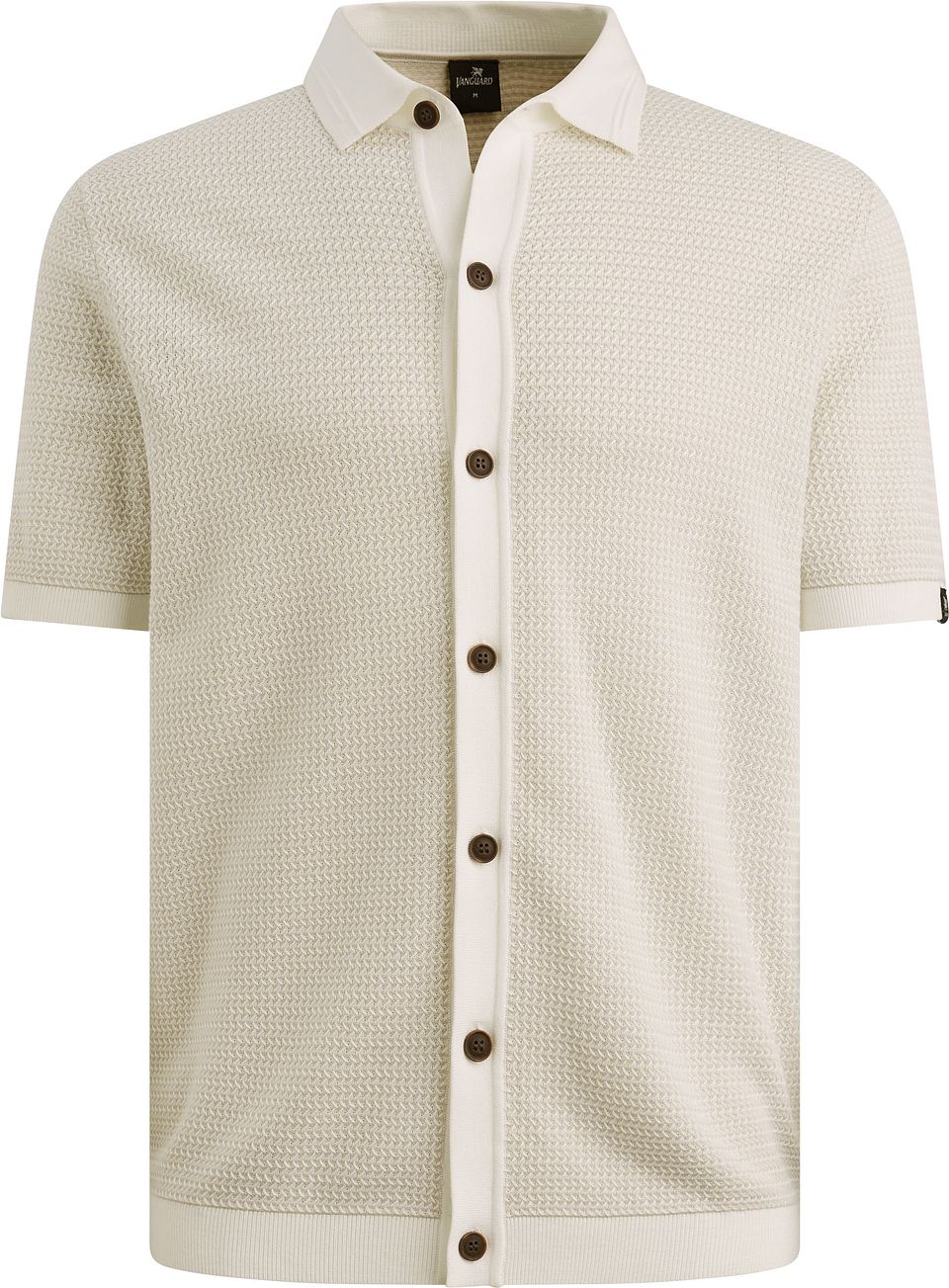 Short Sleeve Cardigan Ecru Beige Off-White Storlek