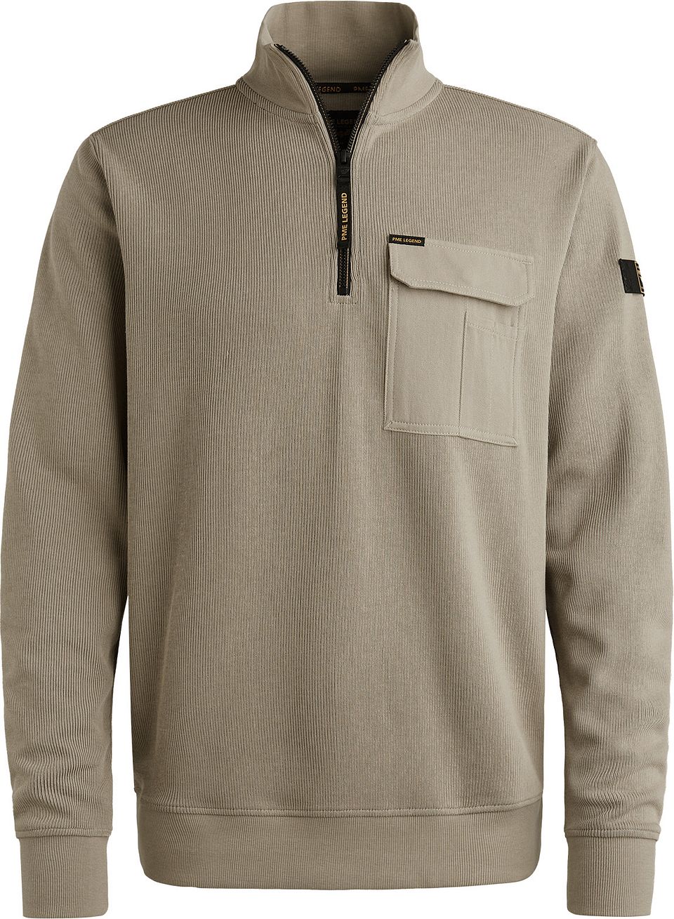 Half Zip Tröja Beige Khaki Storlek