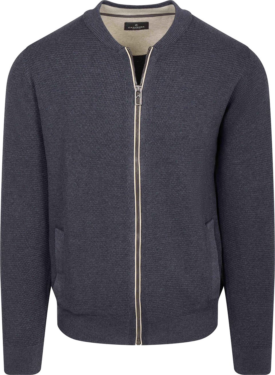 Väst Zip Structure Navy Blå Mörkblå Storlek