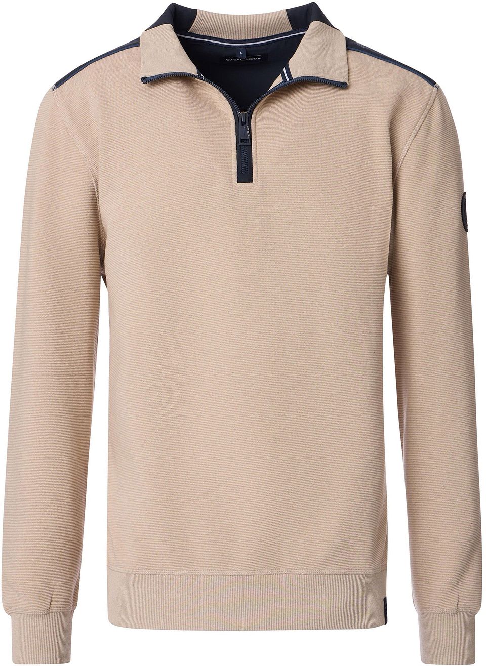 Halvzip Sweater Beige Storlek
