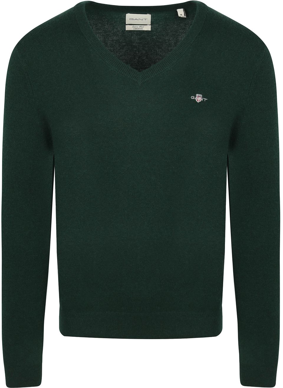 V-ringad Pullover Ullblandning Grön Mörkgrön Storlek