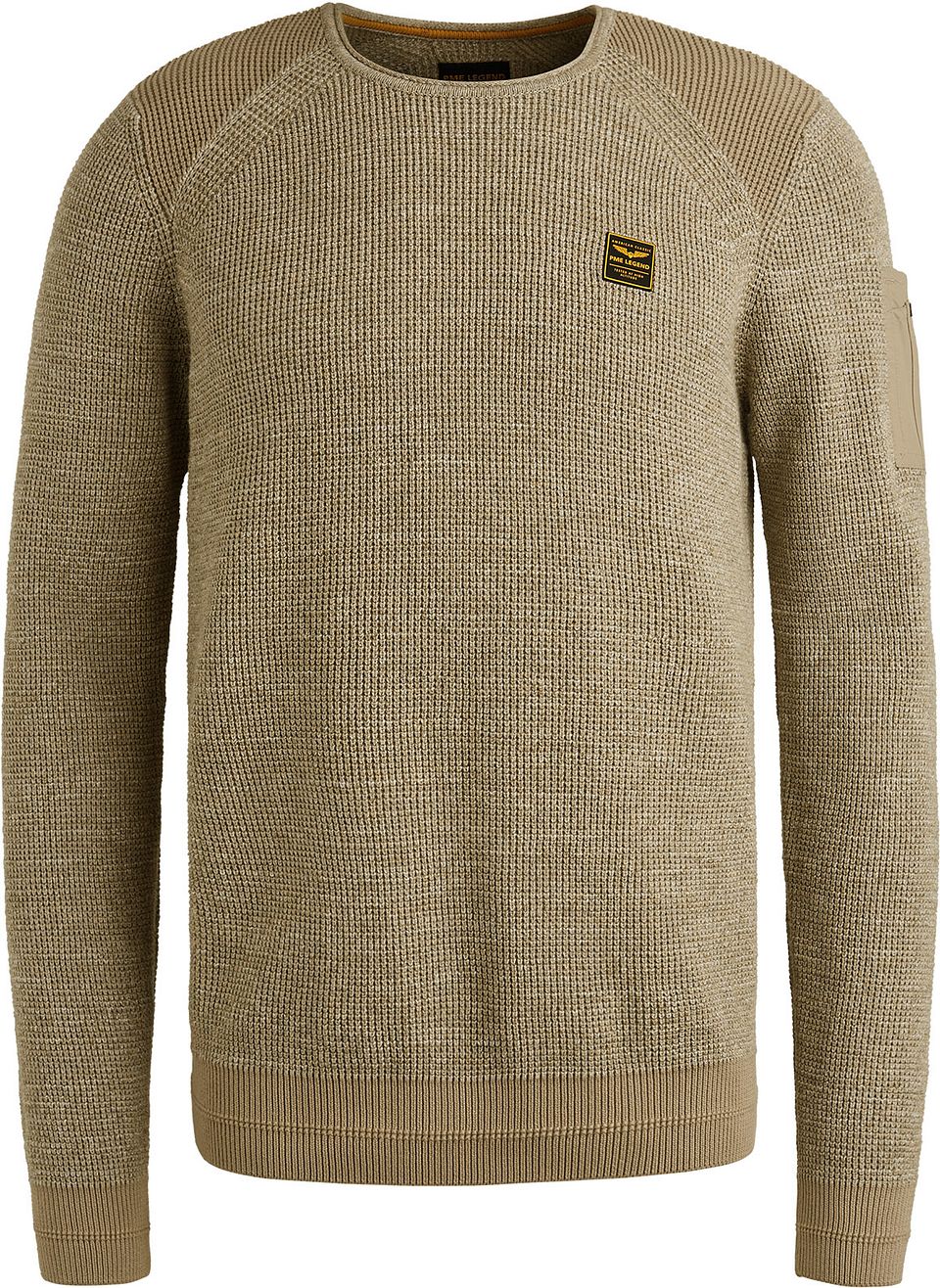 Stickad Tröja Melange Beige Khaki