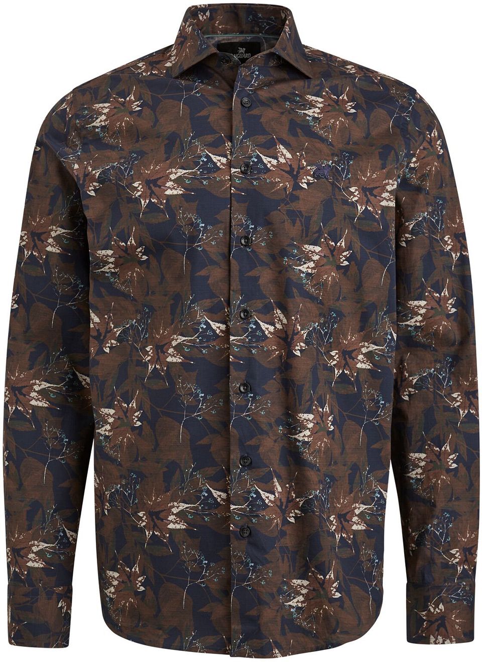 Skjorta Tryck Navy Blå Mörkblå Storlek