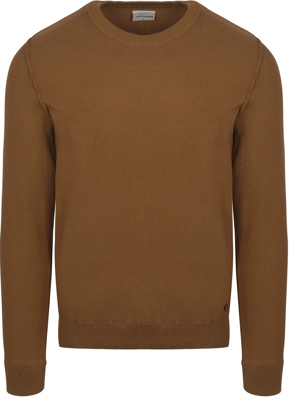Tröja Solid Jacquard Khaki Brun