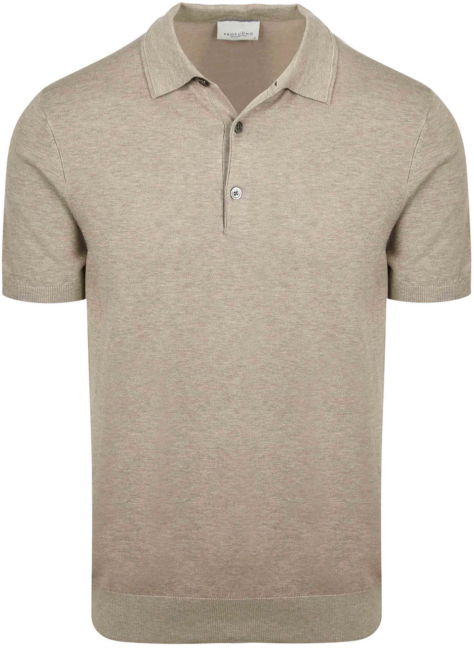 Stickad Polo Beige Storlek