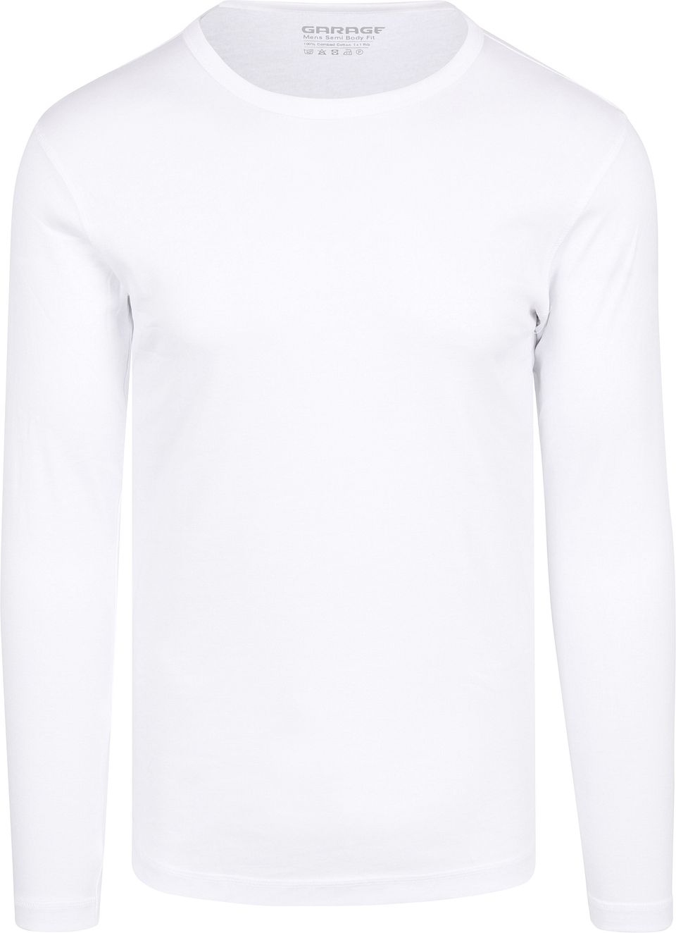 Basic T-shirt Långärmad Vit Storlek