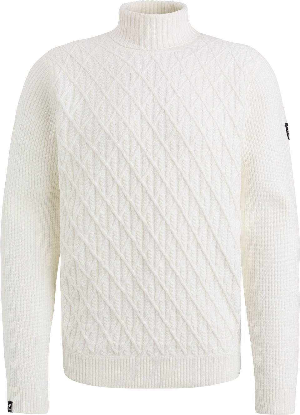 Tröja med Strukturmönster i Off-White Storlek