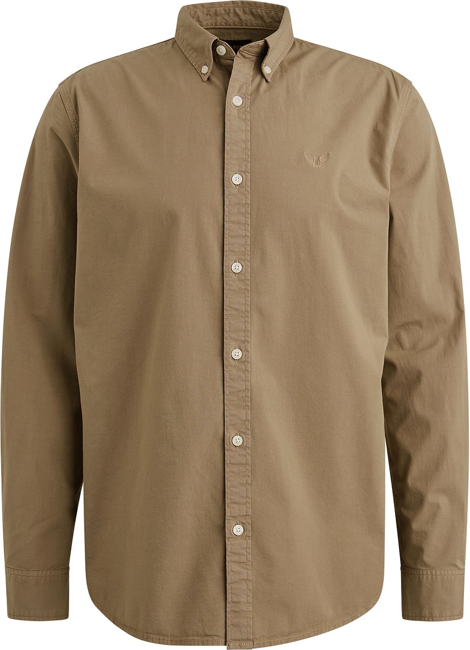 Amerikansk Klassisk Skjorta Beige Brun Storlek