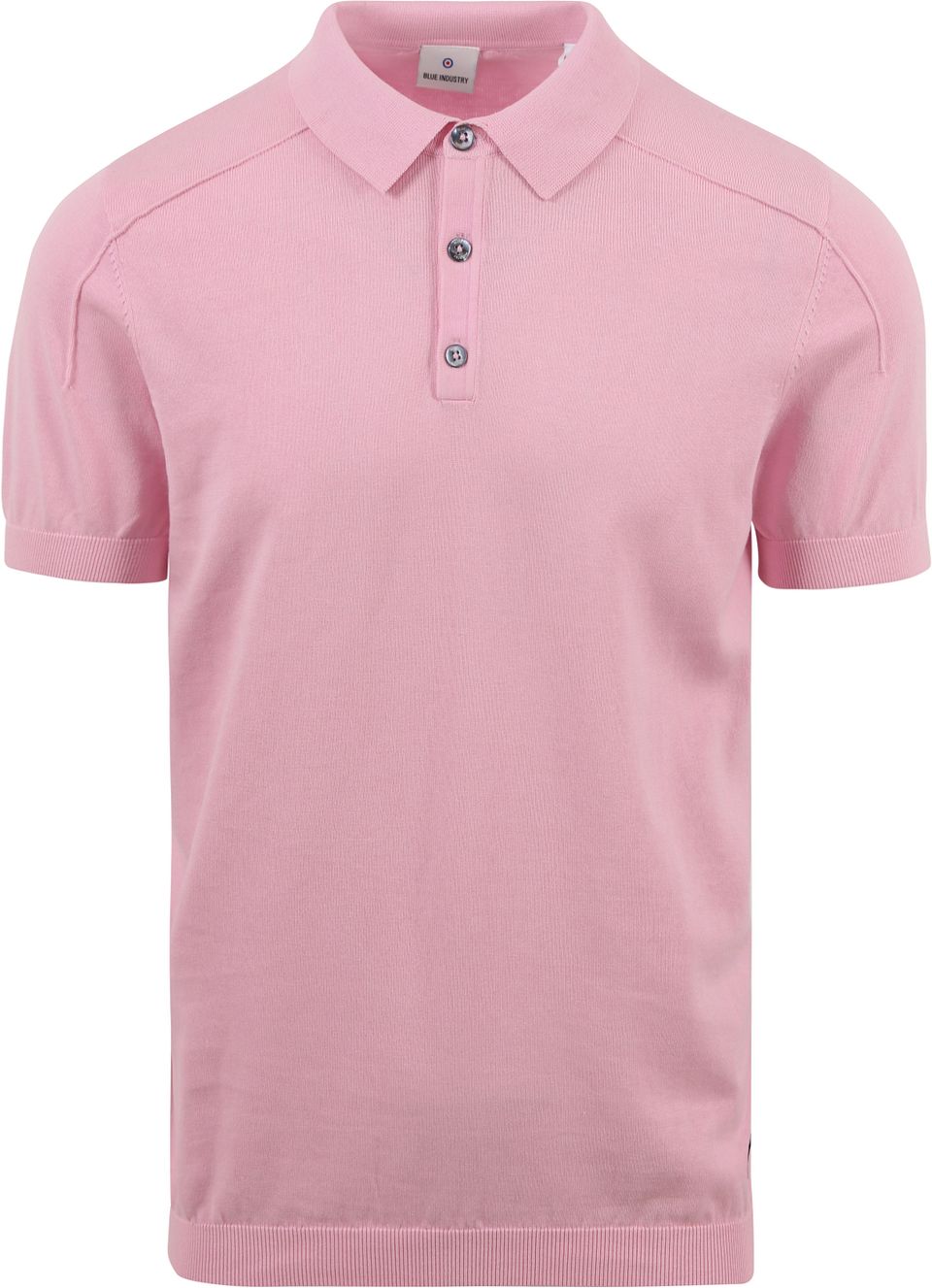 stickad piké-polo i rosa Rosa Storlek