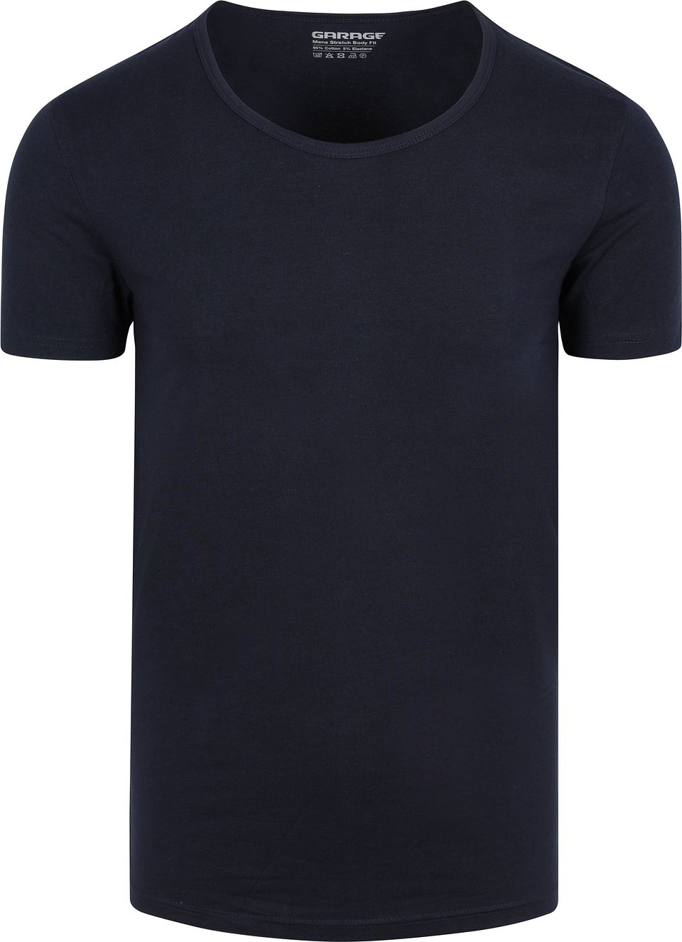 Stretch Basic Navy Djup V-ringad Mörkblå Blå Storlek