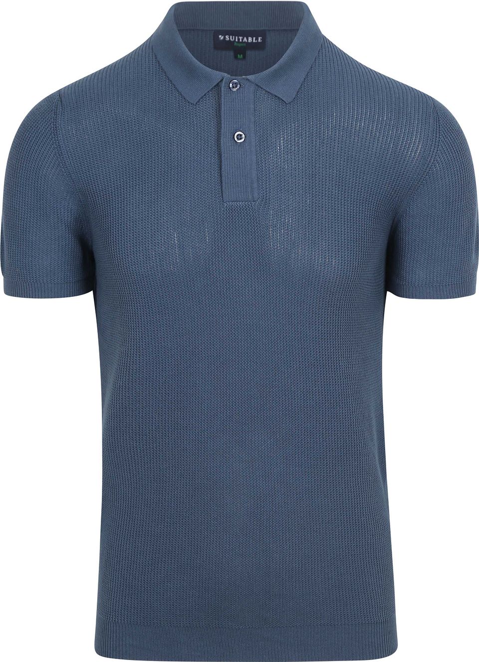 Respekt Polo Struktur Stickad Blå Storlek