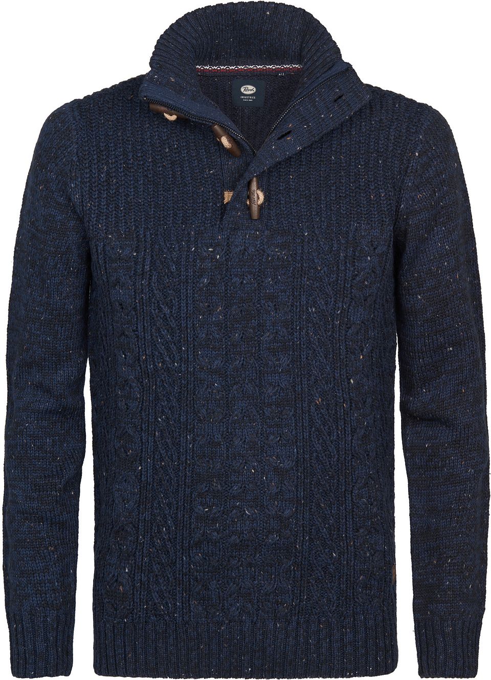 Kabeltröja Half Zip Hamilton Navy Blå Mörkblå Storlek