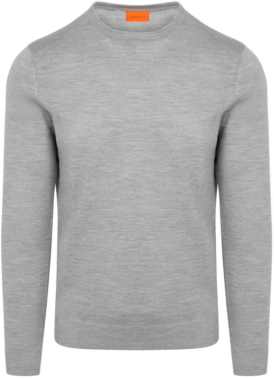 Merino Pullover Mid Grå Storlek