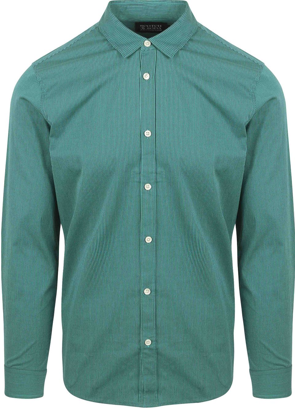 Skjorta Essential Poplin Stripe Mörkgrön Grön Storlek
