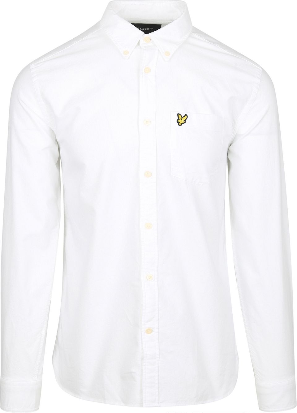 Lyle & Scott Skjorta Enfärgad Oxford Vit Storlek