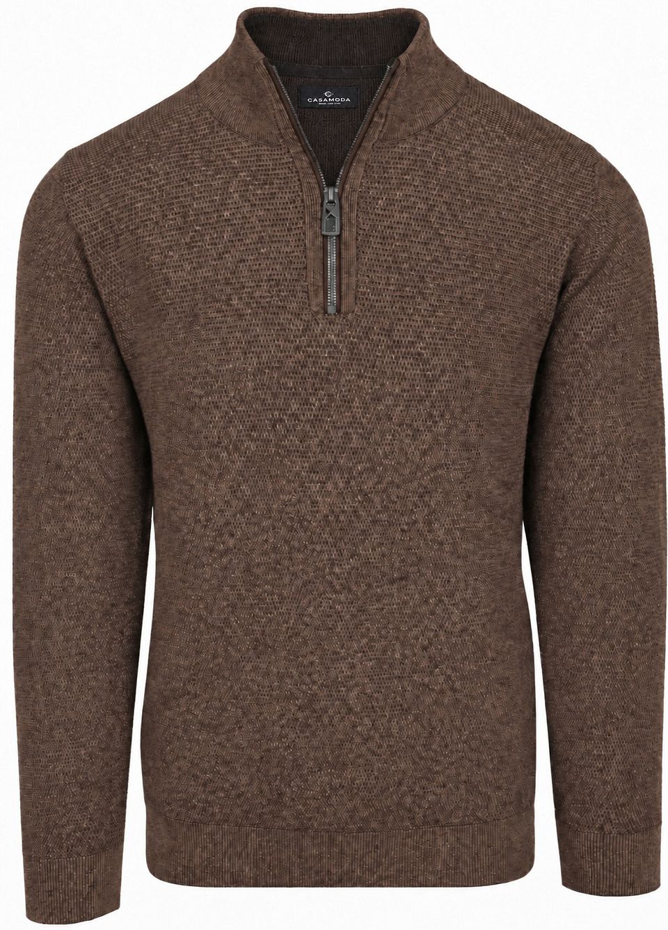 Half-zip Tröja Structure melange