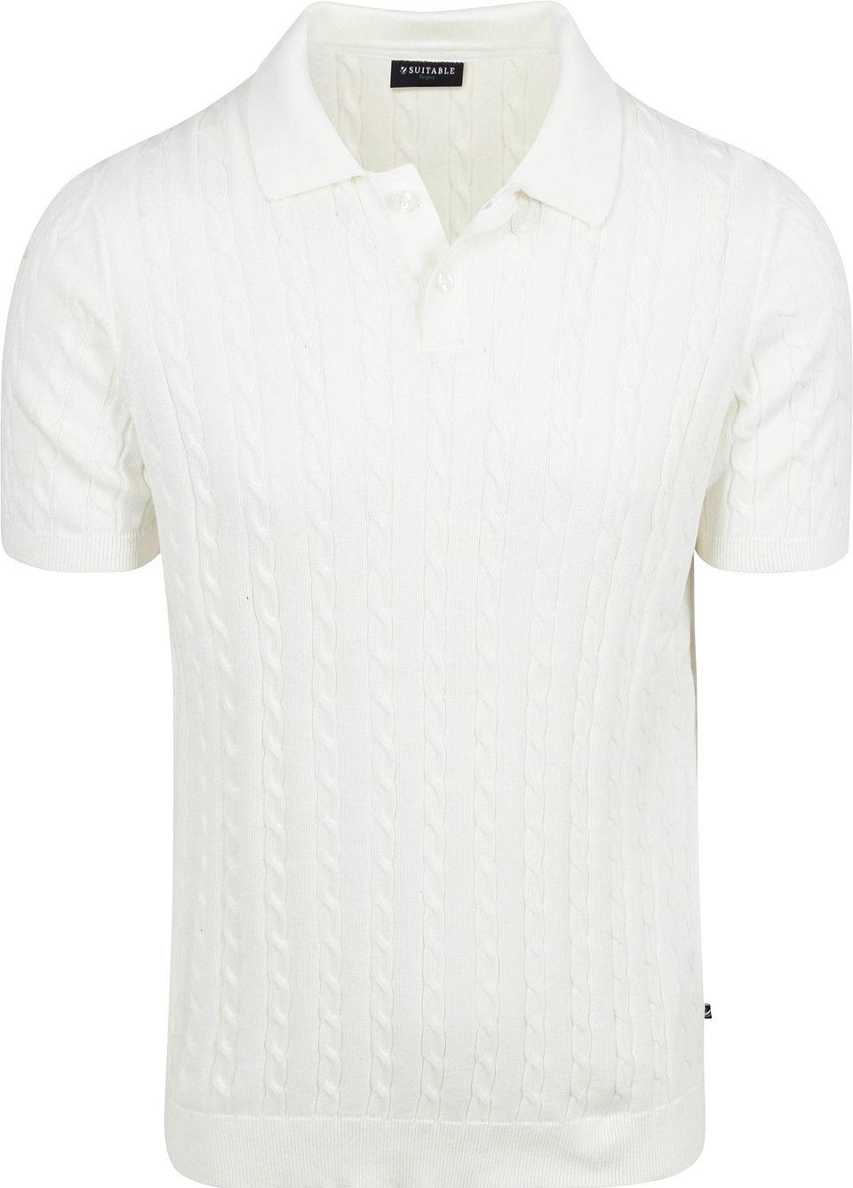 Respekt Polo Knit Cable Ecru Off-White Vit Storlek