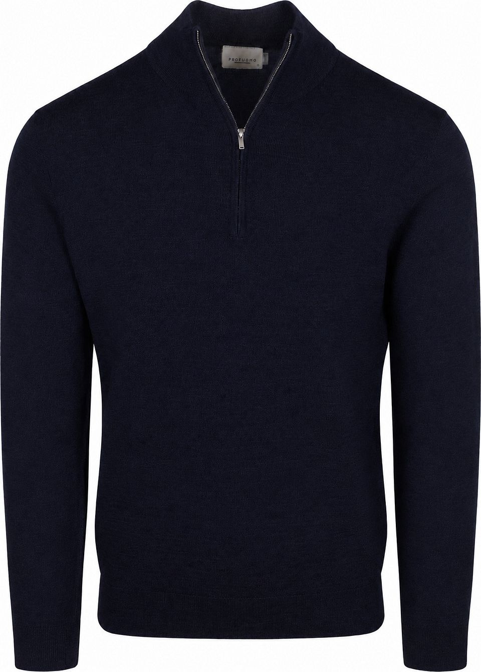 Halvzip Tröja i Merinoull Navy Blå Mörkblå Storlek