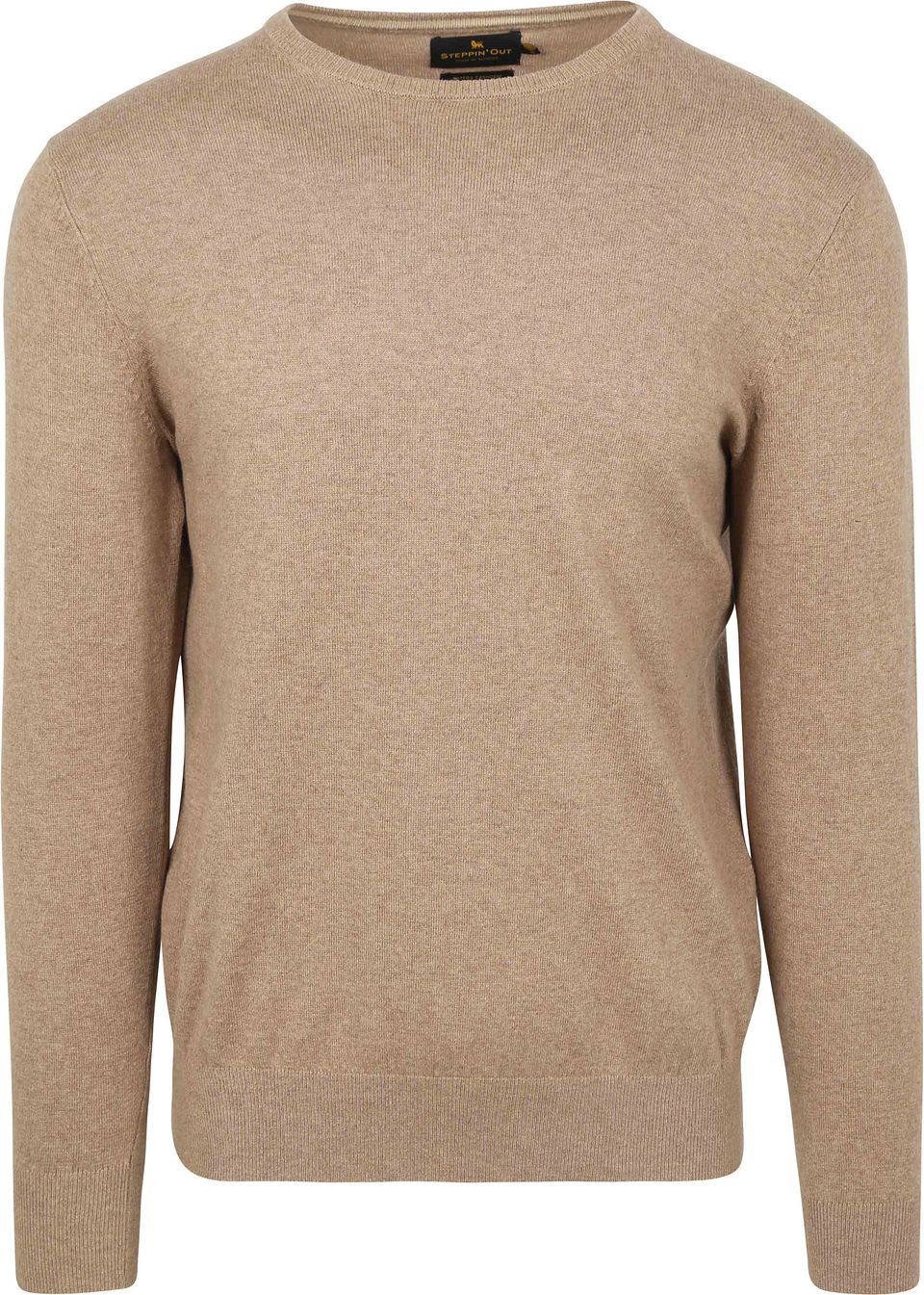Tröja Bomull Kaschmir Camel Beige Storlek