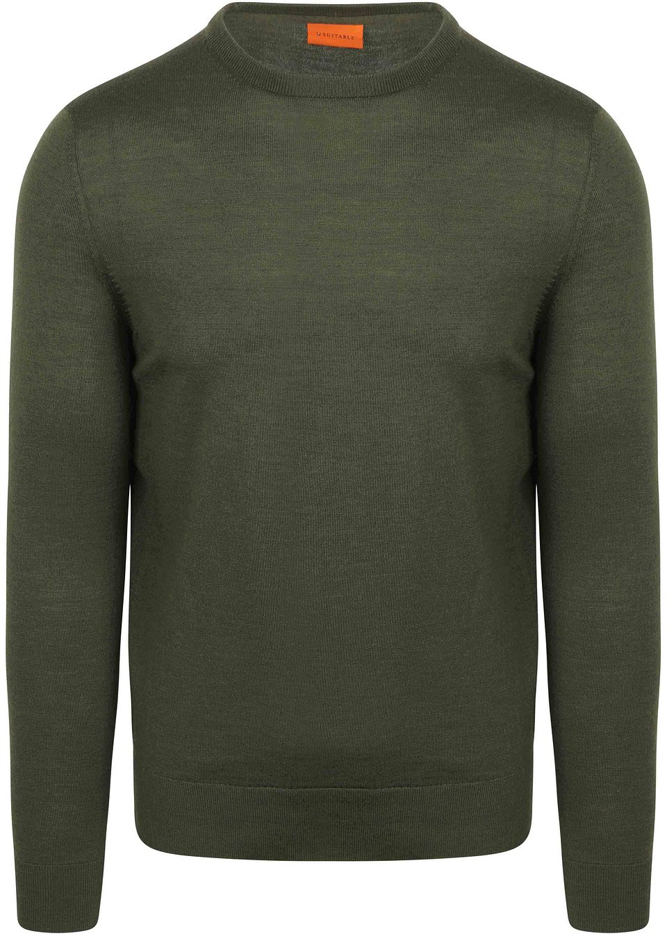 Merino Tröja Militärgrön