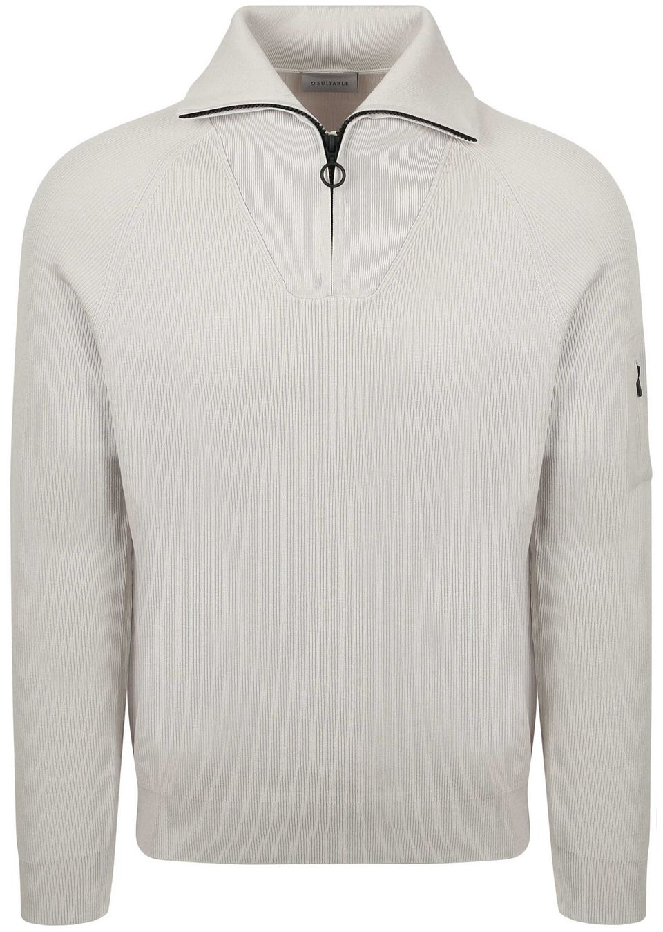 Half-Zip Tröja Tias Cooldry Stickad Greige Grå Beige Storlek