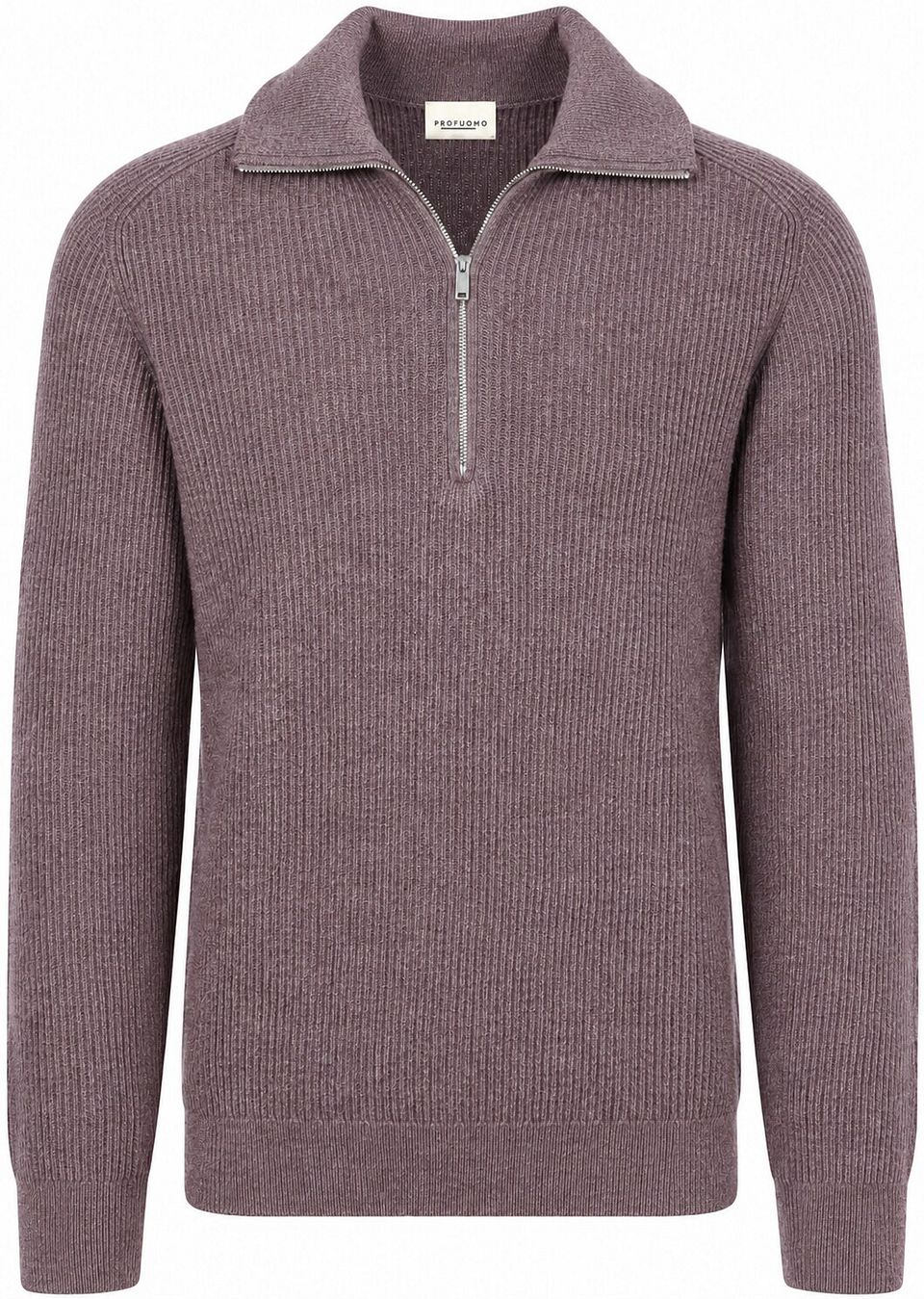 Half Zip Pullover Wool Light Aubergine Rosa Lila Storlek