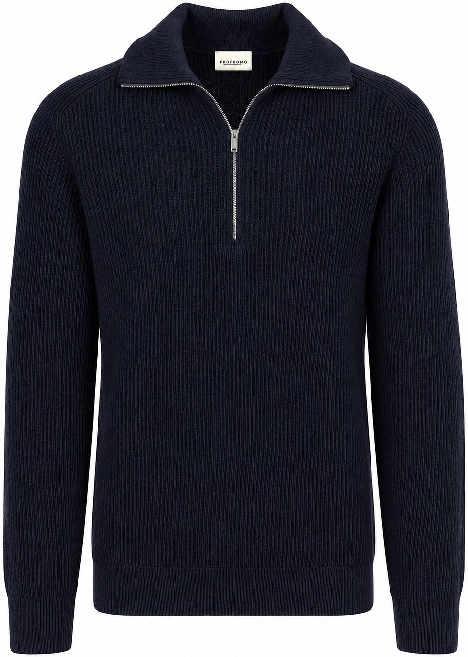 Half Zip Pullover Wool Navy Blå Mörkblå Storlek