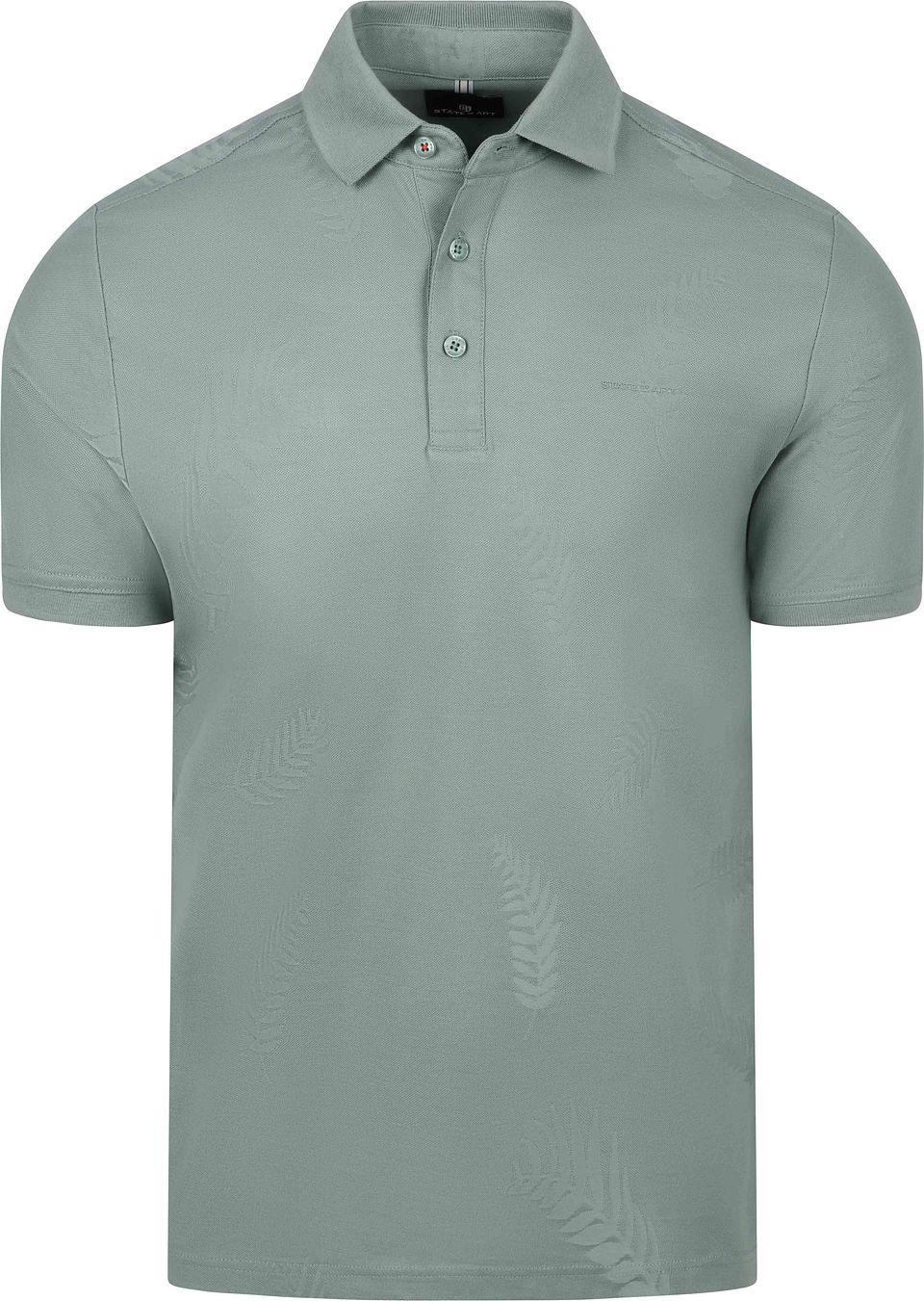 Polo Piqué Bladmönster Jade