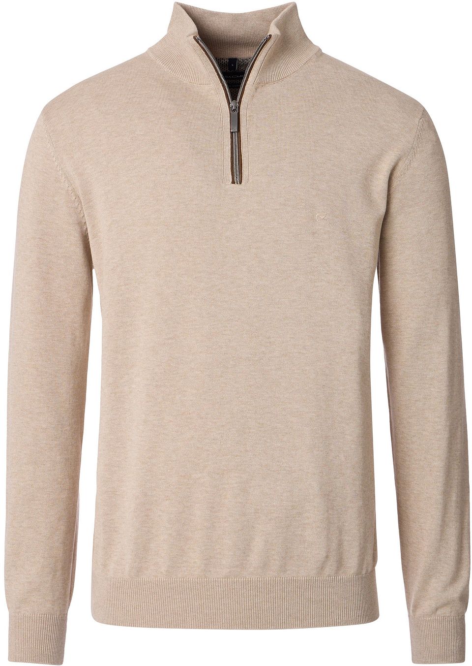 Half Zip Tröja Enfärgad Beige Storlek