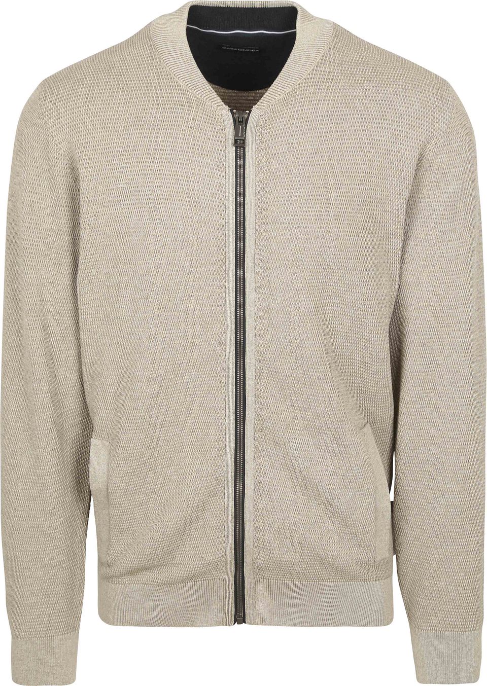 Väst Zip Structure Beige Storlek