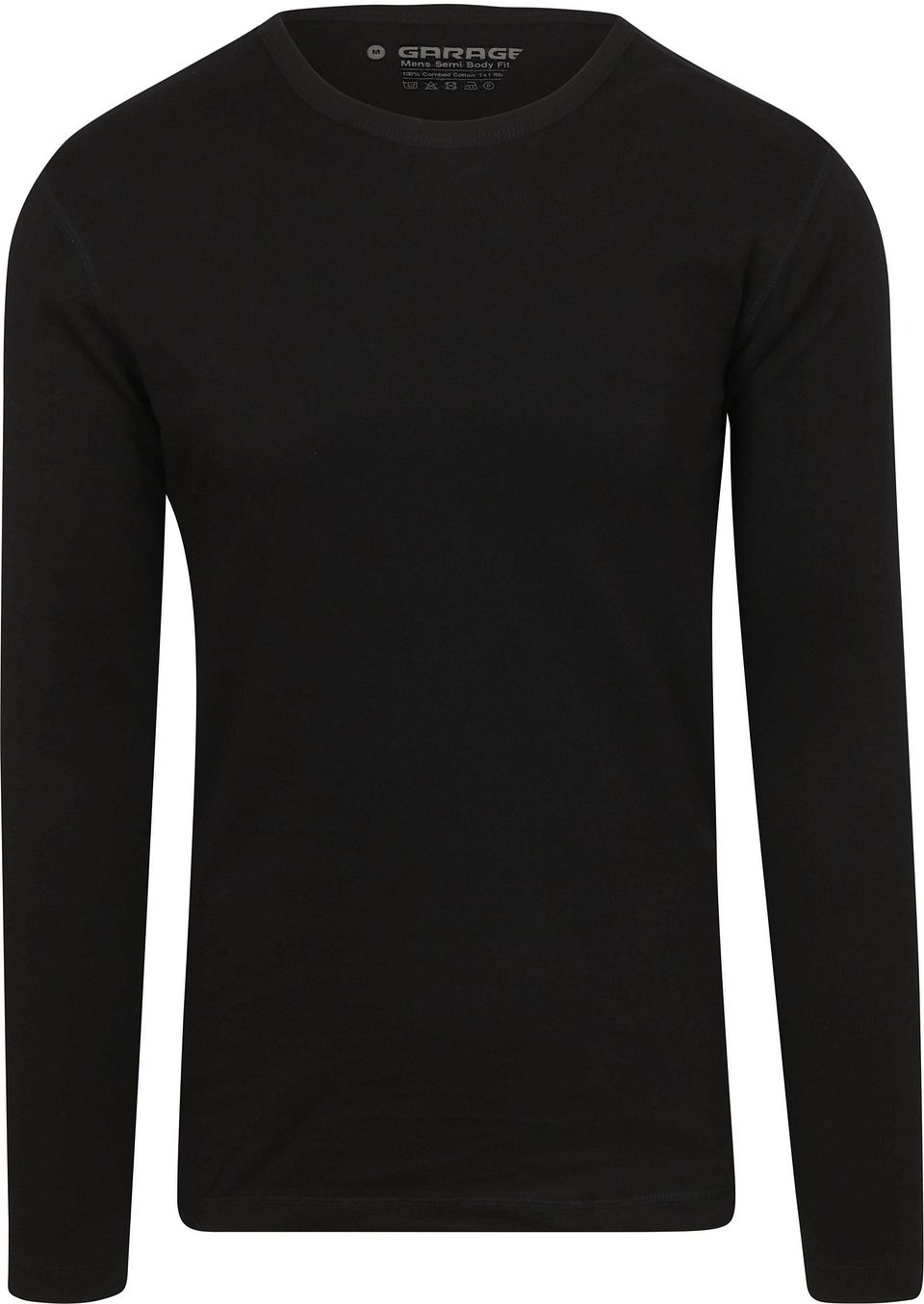 Basic T-shirt Långärmad Svart Storlek