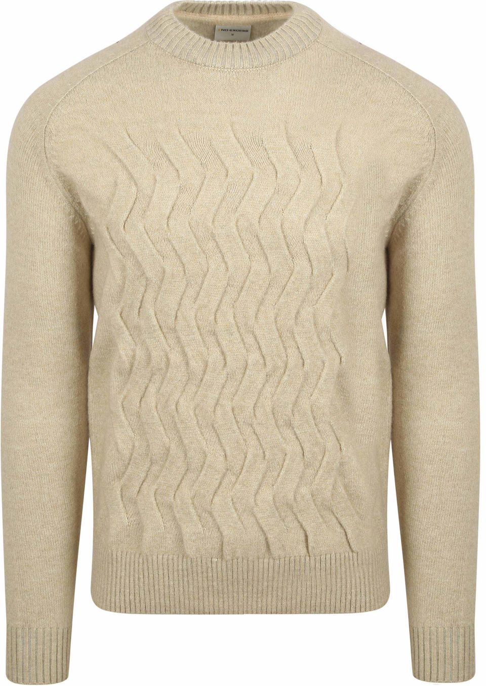 Tröja Jacquard Off-White Beige Storlek