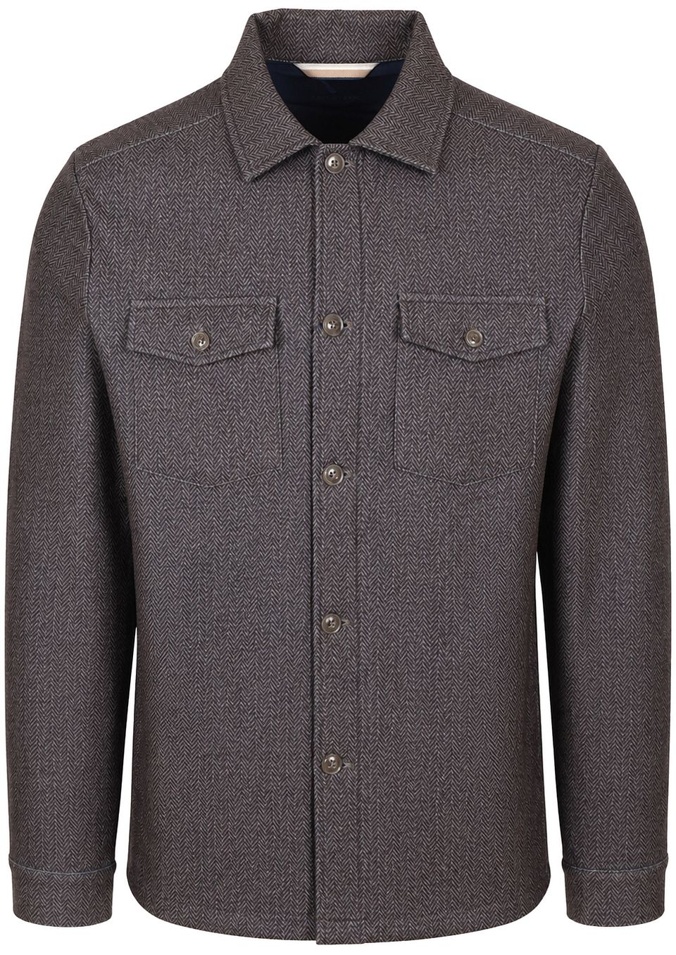 R2 Overshirt Button Herringbone